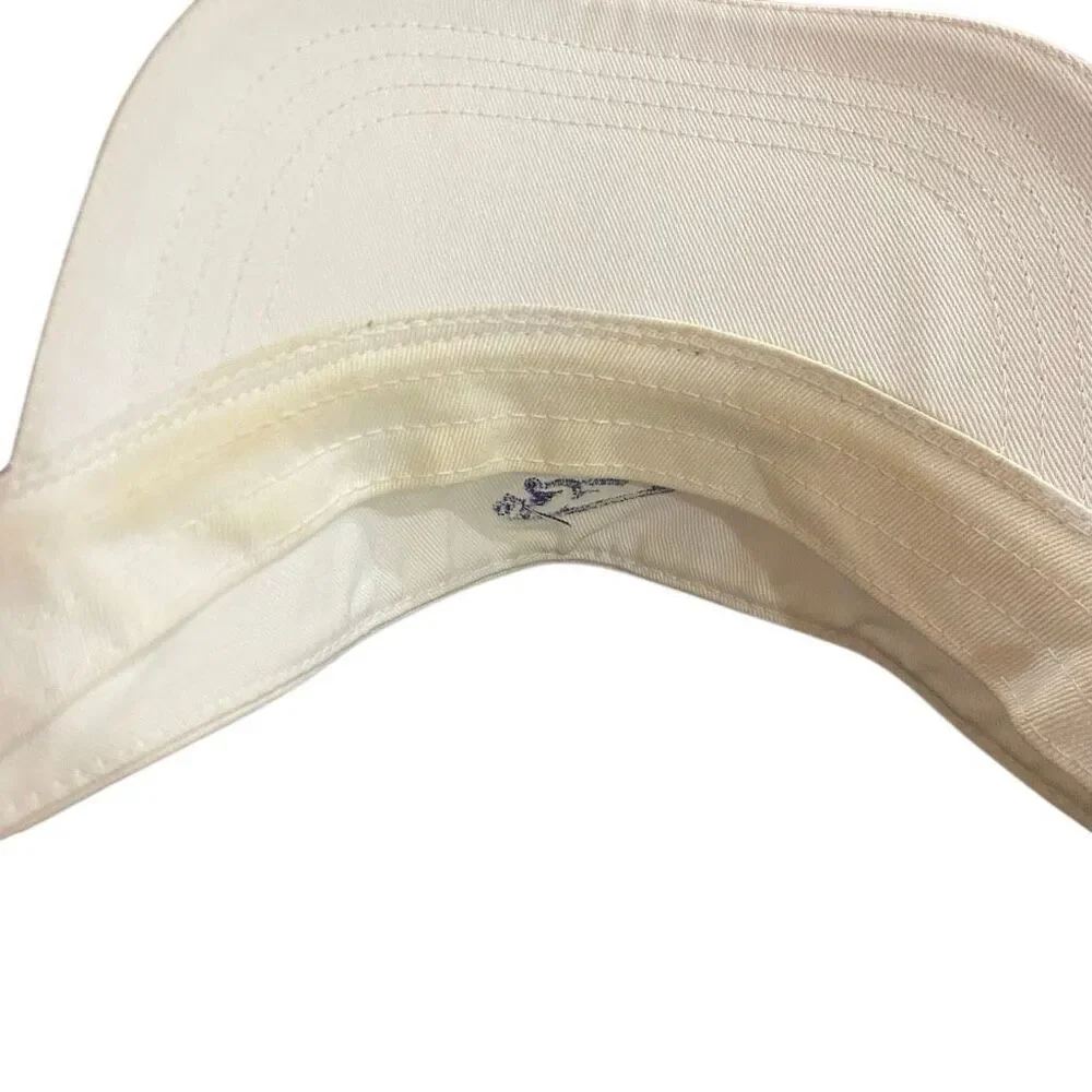Farenheight  jaguar adjustable visor white blue golf hat  100% cotton